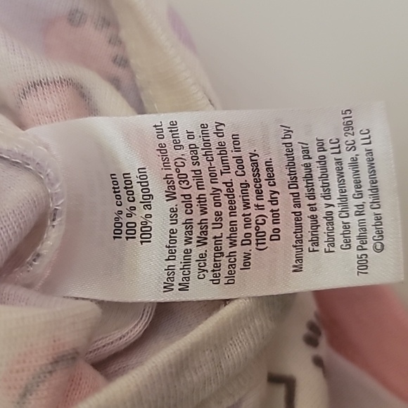 Gerber Girl 3-Pack Variety Onesies Bodysuits, 0 - 3 Months Pink, Lavender, White - Picture 10 of 11